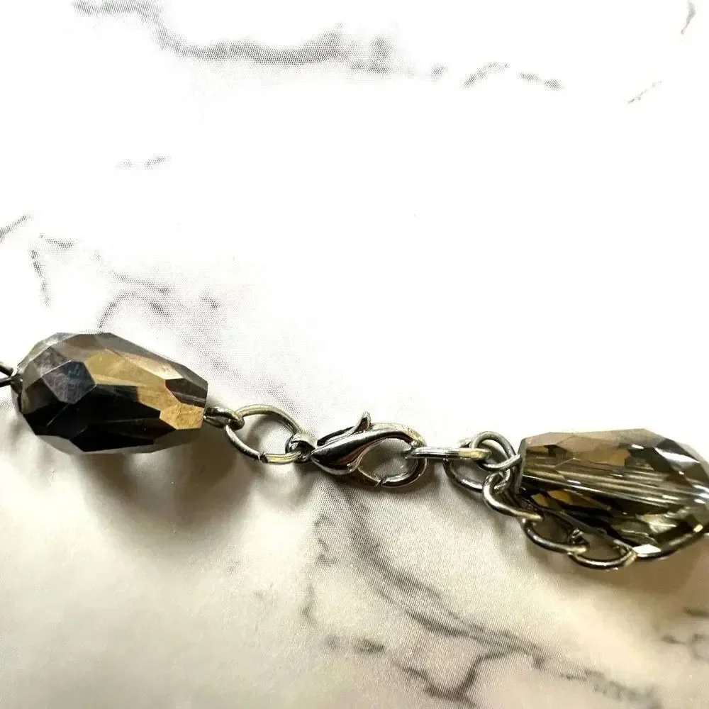 Jules silver beaded necklace